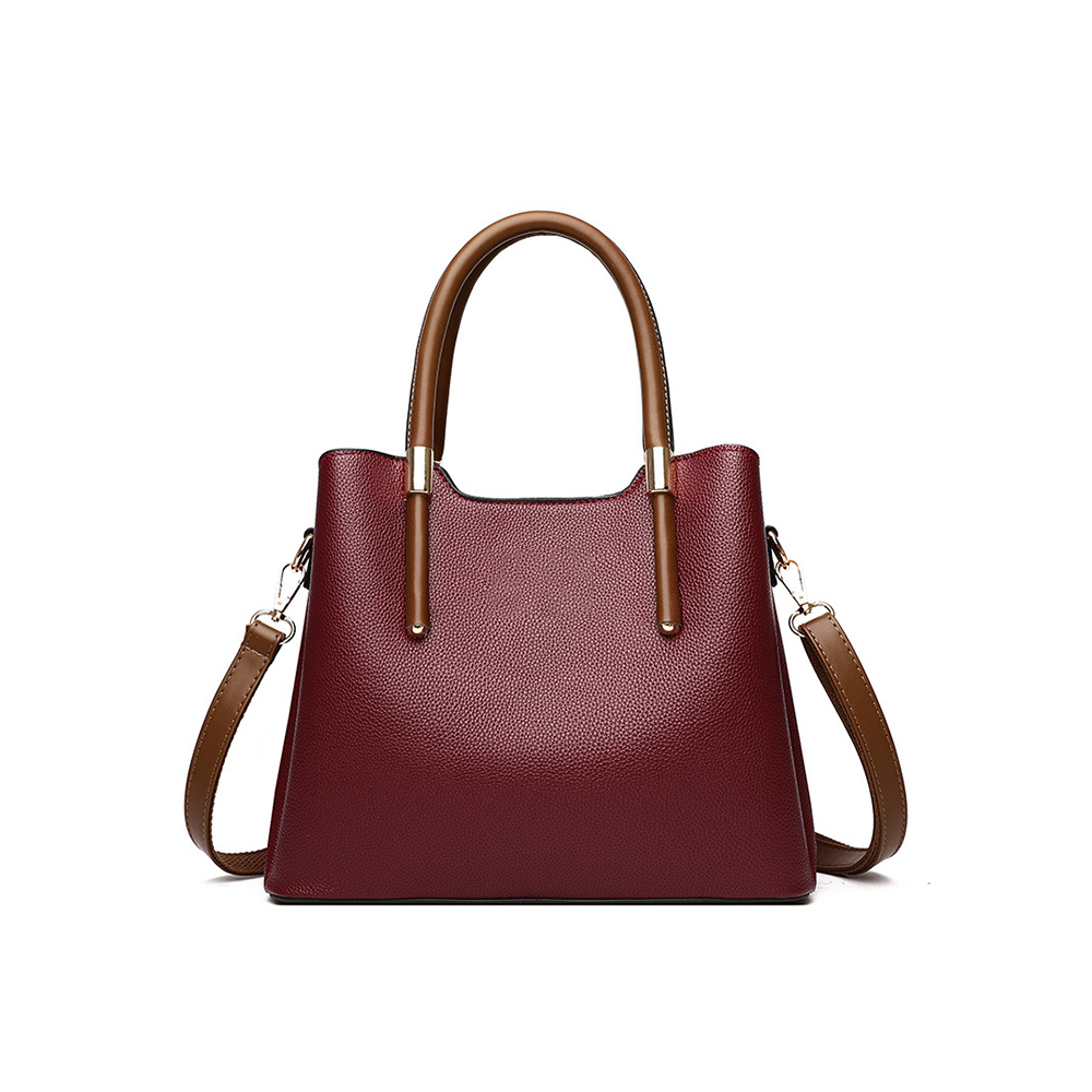 Lo último en bolso de hombro de piel sintética de guijarro de diseñador para dama joven, bolso de mano de lujo 