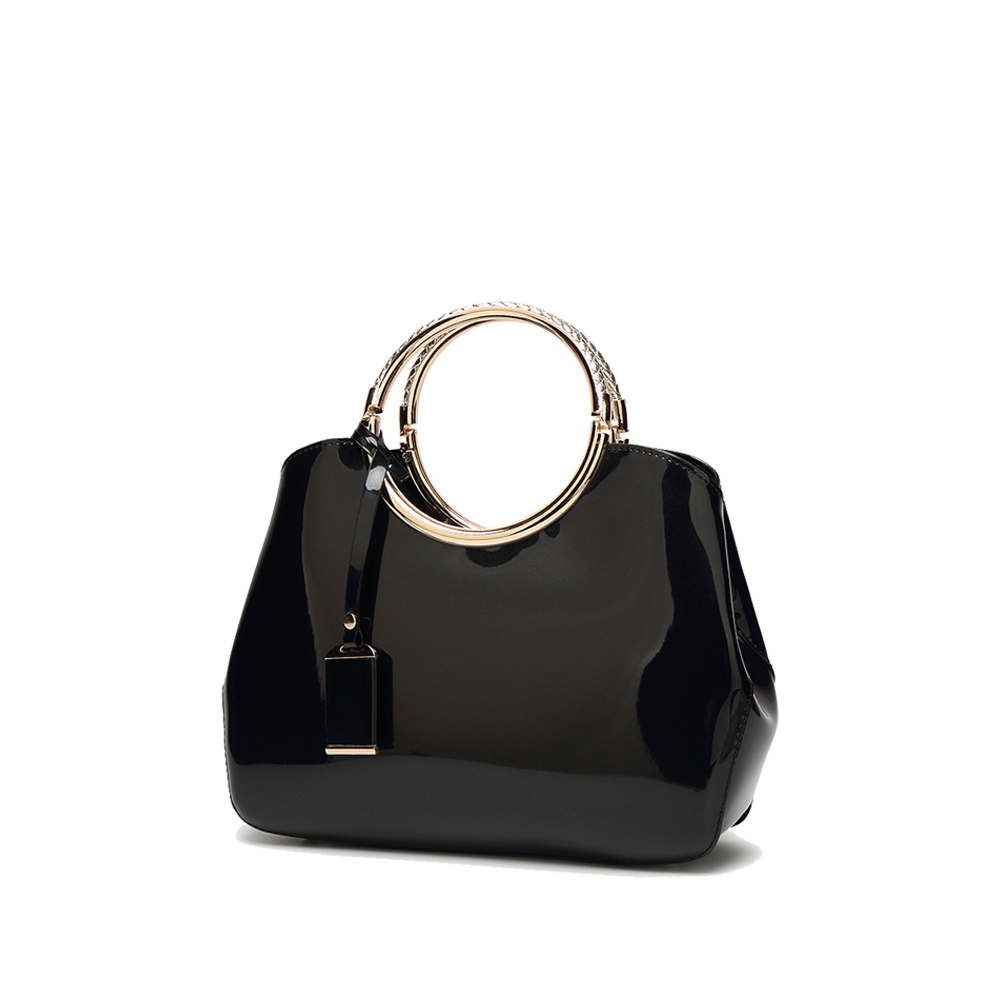 Bolso de mano de charol de nueva moda, bolso de hombro de PU, bandolera de lujo para mujer, personalización elegante aprobada