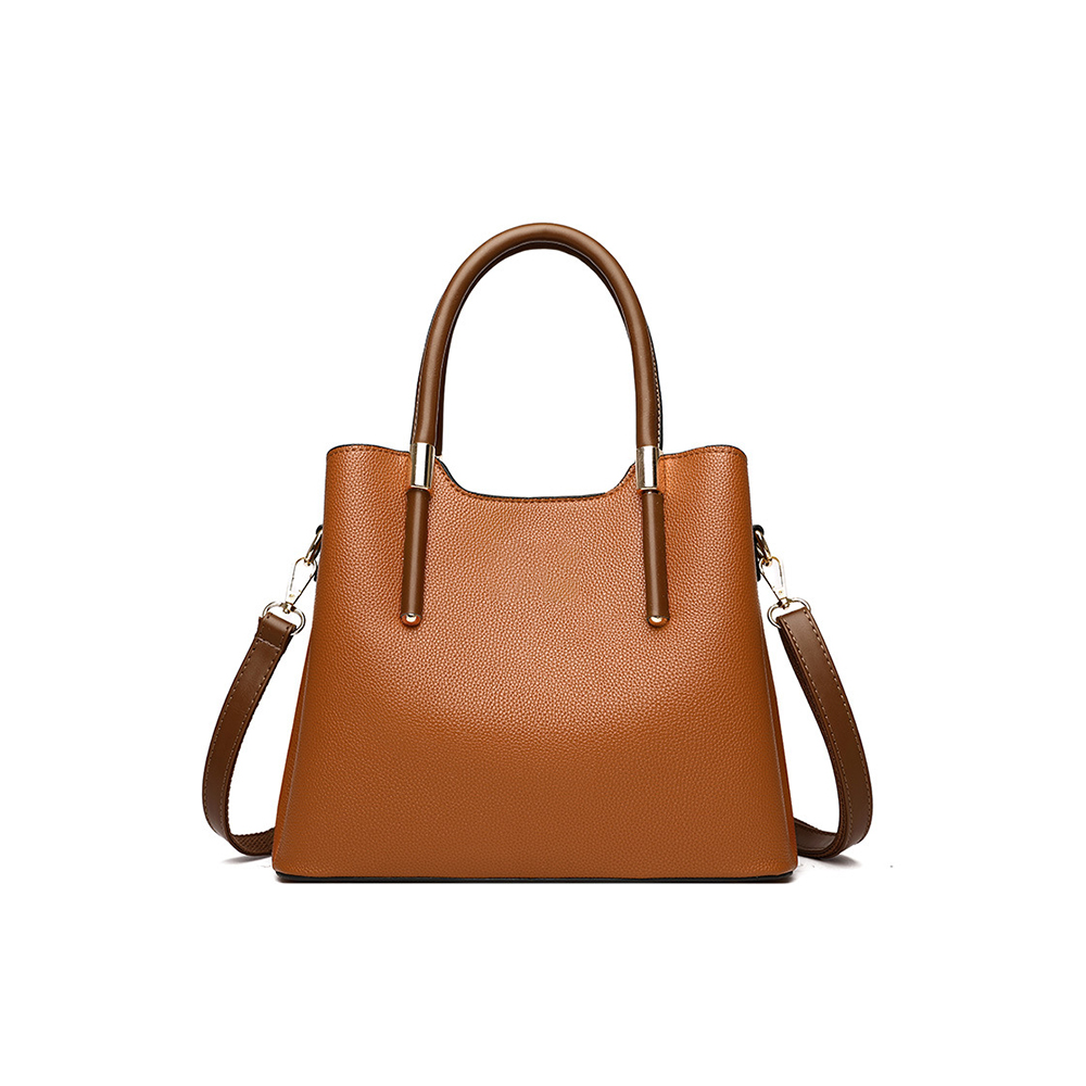 Lo último en bolso de hombro de piel sintética de guijarro de diseñador para dama joven, bolso de mano de lujo 