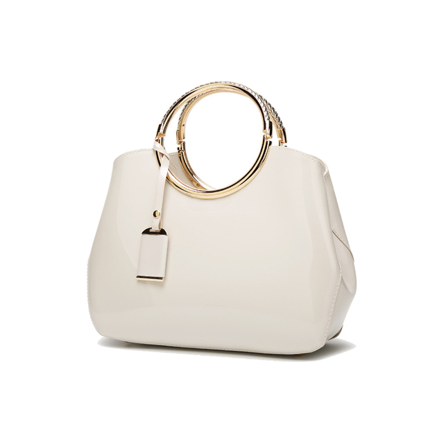 Bolso de mano de charol de nueva moda, bolso de hombro de PU, bandolera de lujo para mujer, personalización elegante aprobada