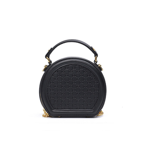 2022 mejor gran oferta, nuevo diseño, venta al por mayor, bolso circular de cuero de diseñador personalizado para mujer, monedero circular cruzado redondo