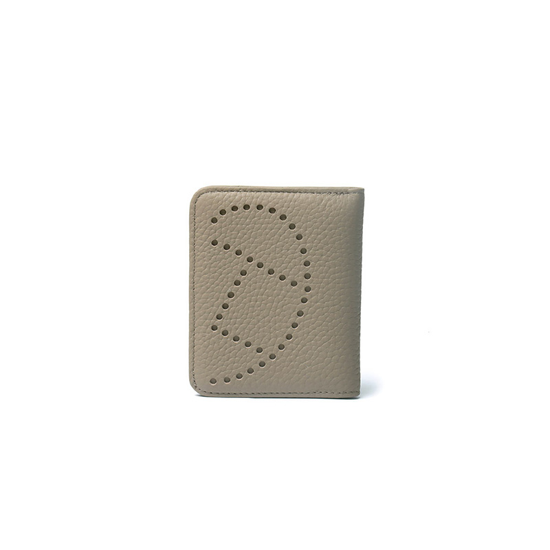 Monedero corto unisex, bolsos para tarjetas, diseño caliente de China, billetera de cuero genuino personalizada