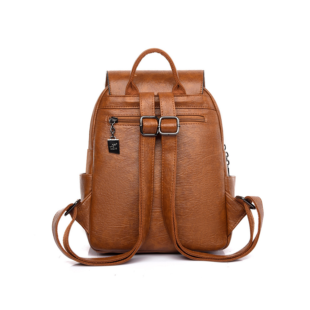 Bolso de moda para mujer, mochila informal, mochila para mujer, mochila de viaje de gran volumen para exteriores con dos bolsillos laterales