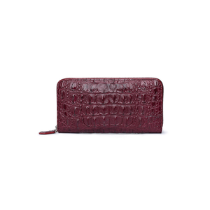 2022 cuero de cocodrilo genuino diseño de lujo gran oferta monedero de moda para mujer cartera larga para mujer