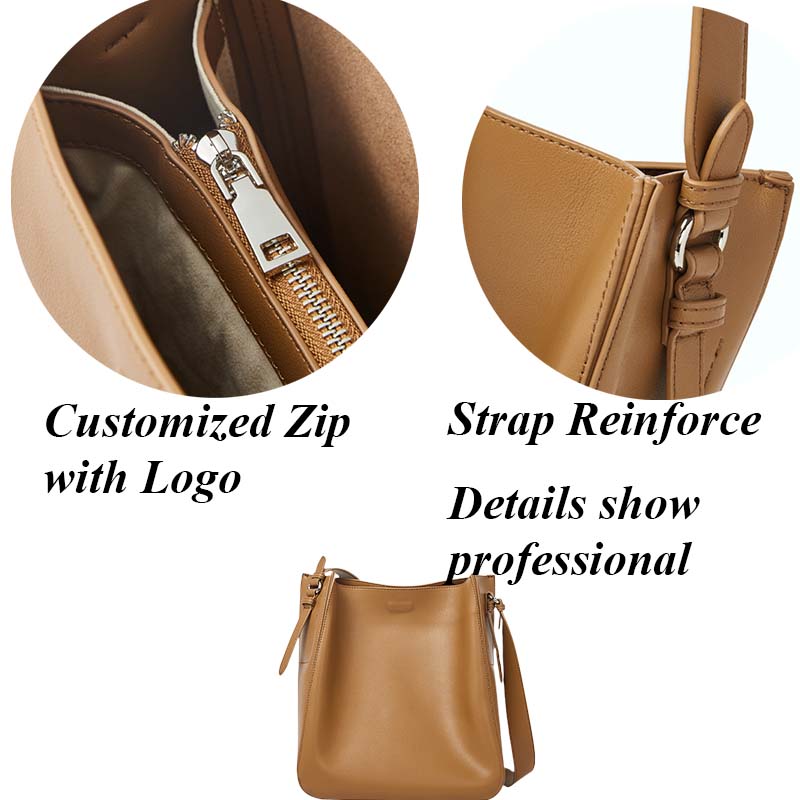 Bolso de hombro con correa ajustable para mujer, bolso de mano de diseñador elegante de cuero genuino de lujo para mujer