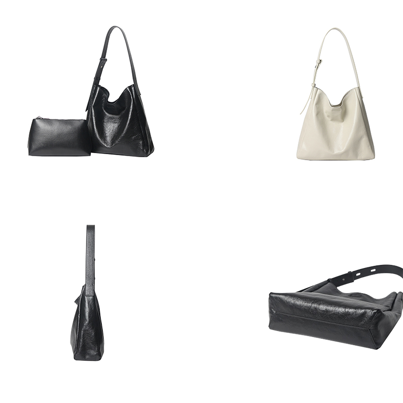 Bolso de mujer de cuero genuino más vendido, nuevo diseñador de lujo, bolsos de hombro de cuero de aceite de cera para mujer, bolso de mano para mujer al por mayor