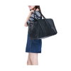 Moda de gran capacidad tejido negro weekender PU deporte gimnasio bandolera viaje con logotipo impreso personalizado