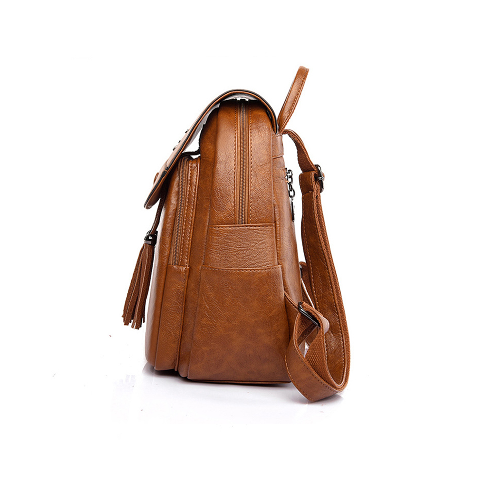 Bolso de moda para mujer, mochila informal, mochila para mujer, mochila de viaje de gran volumen para exteriores con dos bolsillos laterales