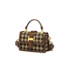 Bolso de mano de cuero de moda personalizado de fabricante elegante 2022, bolso de hombro tipo bandolera a cuadros