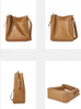 Bolso de hombro con correa ajustable para mujer, bolso de mano de diseñador elegante de cuero genuino de lujo para mujer