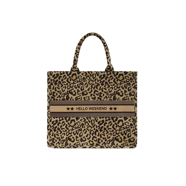 Marcas famosas de lujo, bolso de hombro de piel de leopardo de imitación para mujer, bolso de mano de gran capacidad con logotipo de decoración de correas