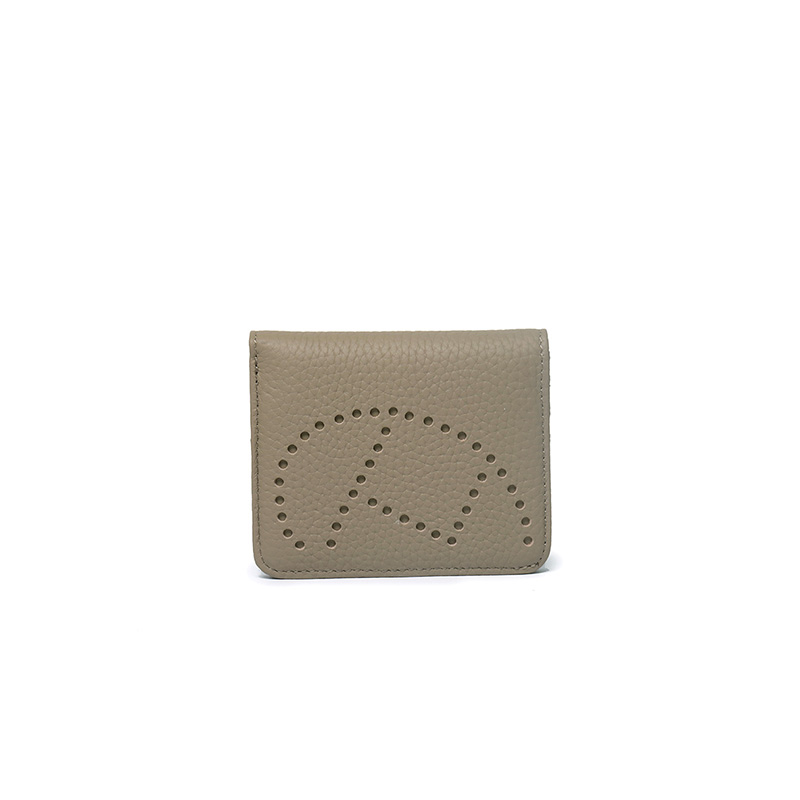 Monedero corto unisex, bolsos para tarjetas, diseño caliente de China, billetera de cuero genuino personalizada