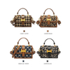 Bolso de mano de cuero de moda personalizado de fabricante elegante 2022, bolso de hombro tipo bandolera a cuadros