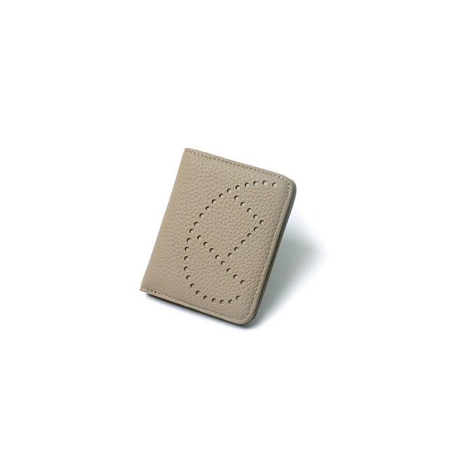 Monedero corto unisex, bolsos para tarjetas, diseño caliente de China, billetera de cuero genuino personalizada