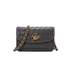 Elegante bolso de noche tejido de cuero vegano ecológico con logotipo de candado de flores personalizado